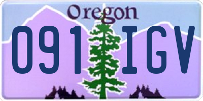 OR license plate 091IGV