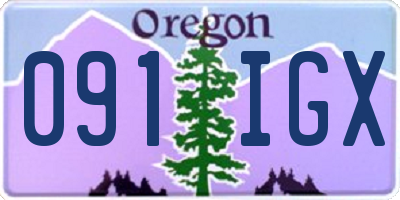 OR license plate 091IGX