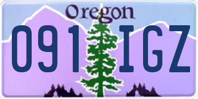 OR license plate 091IGZ