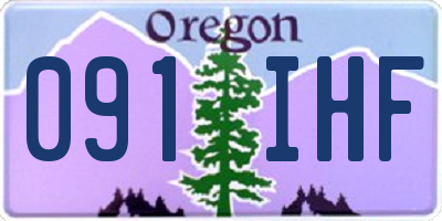 OR license plate 091IHF
