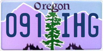 OR license plate 091IHG