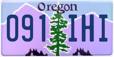 OR license plate 091IHI