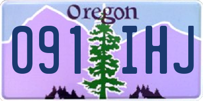 OR license plate 091IHJ