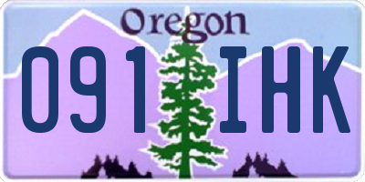 OR license plate 091IHK
