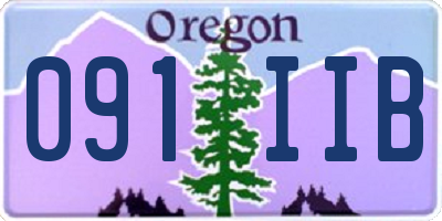 OR license plate 091IIB