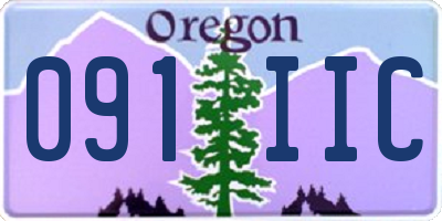 OR license plate 091IIC