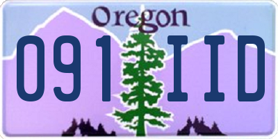 OR license plate 091IID