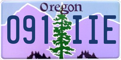 OR license plate 091IIE