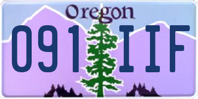 OR license plate 091IIF