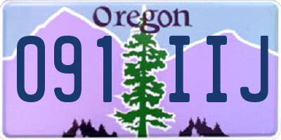 OR license plate 091IIJ