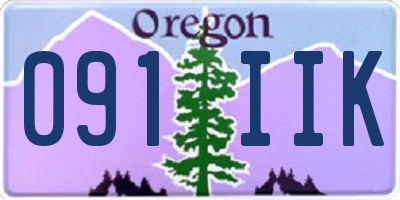 OR license plate 091IIK