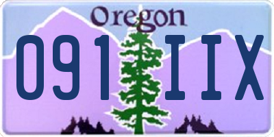 OR license plate 091IIX