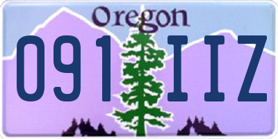 OR license plate 091IIZ