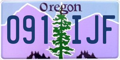 OR license plate 091IJF