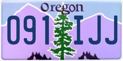 OR license plate 091IJJ