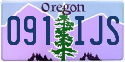 OR license plate 091IJS