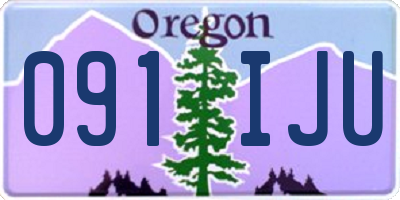 OR license plate 091IJU