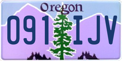OR license plate 091IJV
