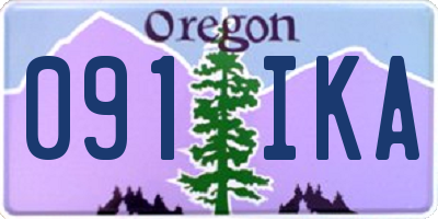 OR license plate 091IKA