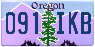 OR license plate 091IKB