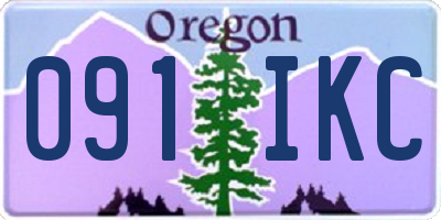 OR license plate 091IKC
