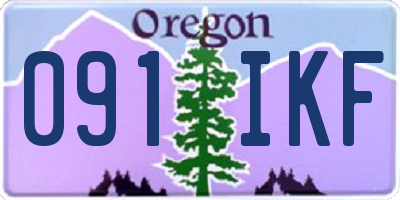 OR license plate 091IKF