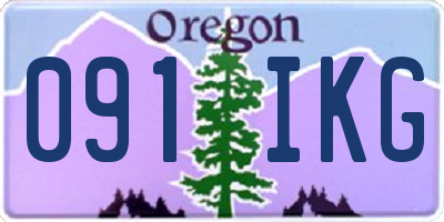 OR license plate 091IKG
