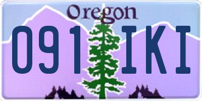 OR license plate 091IKI