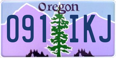 OR license plate 091IKJ