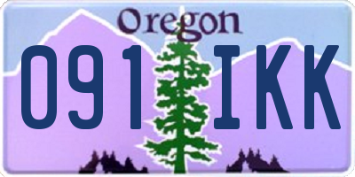 OR license plate 091IKK