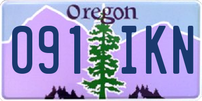 OR license plate 091IKN