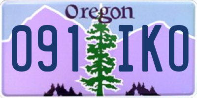 OR license plate 091IKO
