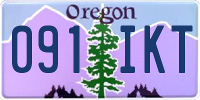OR license plate 091IKT