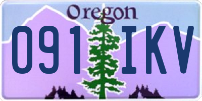 OR license plate 091IKV