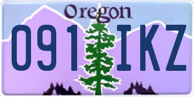 OR license plate 091IKZ