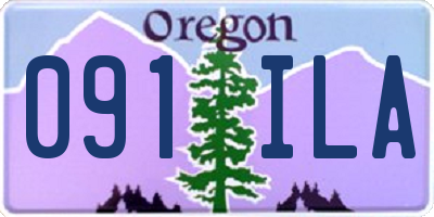 OR license plate 091ILA