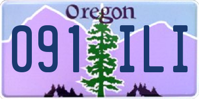 OR license plate 091ILI