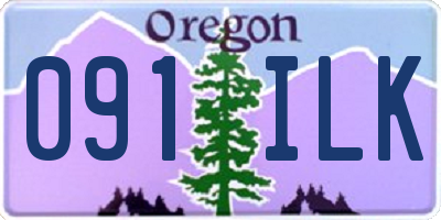OR license plate 091ILK
