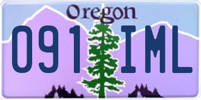 OR license plate 091IML