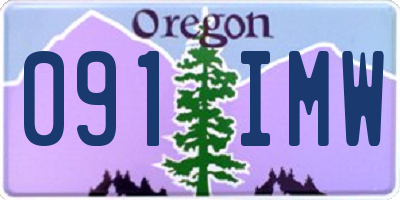 OR license plate 091IMW