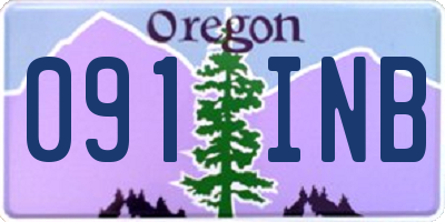 OR license plate 091INB