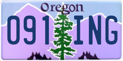 OR license plate 091ING