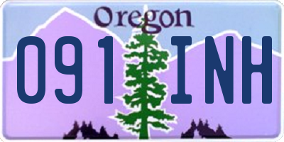 OR license plate 091INH