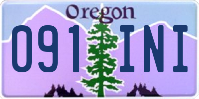 OR license plate 091INI