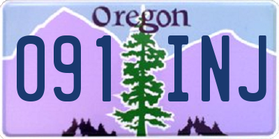 OR license plate 091INJ