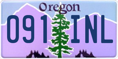 OR license plate 091INL