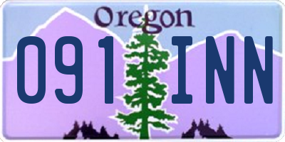 OR license plate 091INN