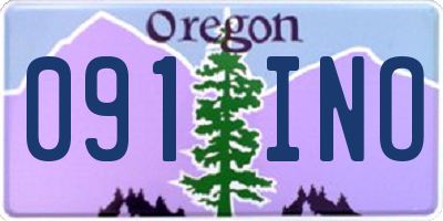 OR license plate 091INO