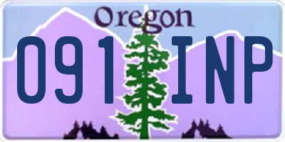 OR license plate 091INP