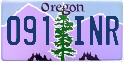 OR license plate 091INR